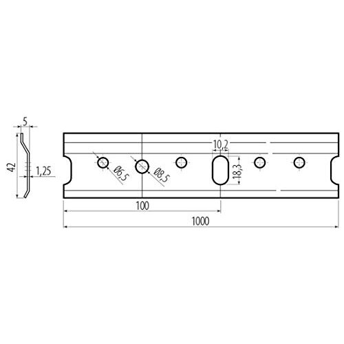 GTV MONTERINGSLISTE, METAL, 2M TYK - V-M2M00125 1