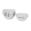 White Cereal Bowls Set 6 Breakfast Oatmeal Soup Dessert Pasta Square 1