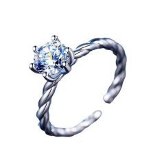925 Silver Infinity Twist Open Band Ring Eternity Ring Wedding Ring