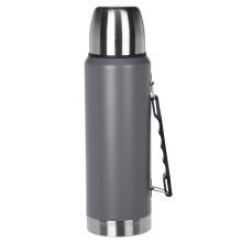 (Grey) Vacuum Flask Stainless Steel Hot Drinks Tea Coffee Insulated Travel Flask 1L