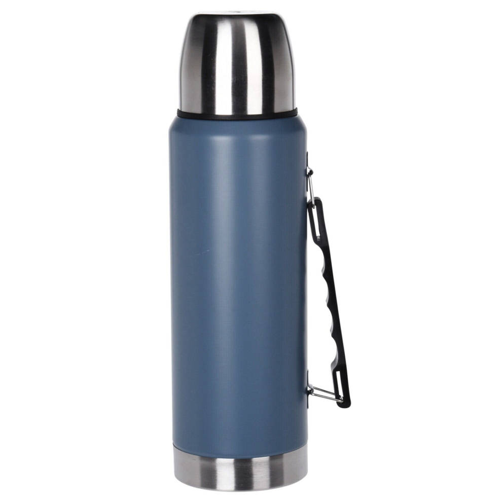 (Blue) Vacuum Flask Stainless Steel Hot Drinks Tea Coffee Insulated Travel Flask 1L