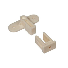 Dummy Drawer Front Connector, Permafix Block Cream White Plastic x2