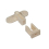 Dummy Drawer Front Connector, Permafix Block Cream White Plastic x2 1