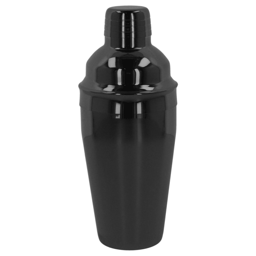 (Black) Cocktail Shaker with Built in Strainer Cocktail