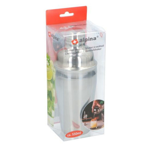 Alpina (Silver) Cocktail Shaker with Built in Strainer Cocktail 1