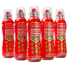 StaySafe All-in-1 Fire Extinguisher, 5-Pack  For Home, Kitchen, Car, Caravan, Camping  The compact extinguisher that tackles multiple types of fire