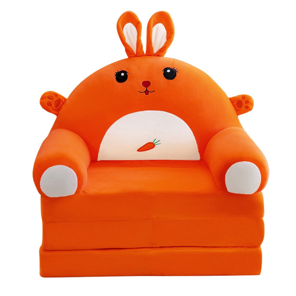 (AB) Plush Foldable Children's Sofa Backrest Armchair 2-in-1 Foldable Children's Sofa-image-OPC-PD8DD9F-NEW