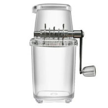 (Clear white) Portable Stainless Steel Manual Ice Crusher