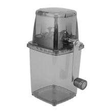 (Clear black) Portable Stainless Steel Manual Ice Crusher