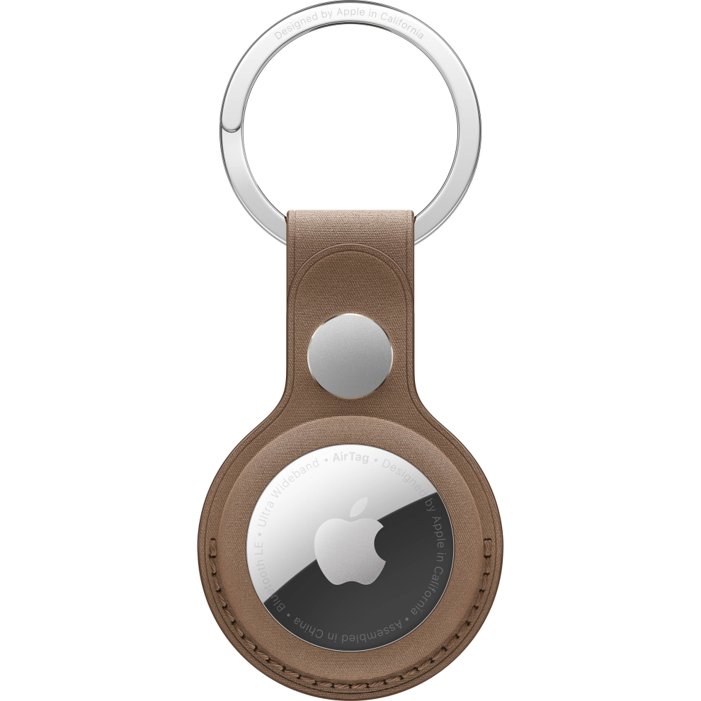 AIRTAG FINEWOVEN KEY RING TAUPE