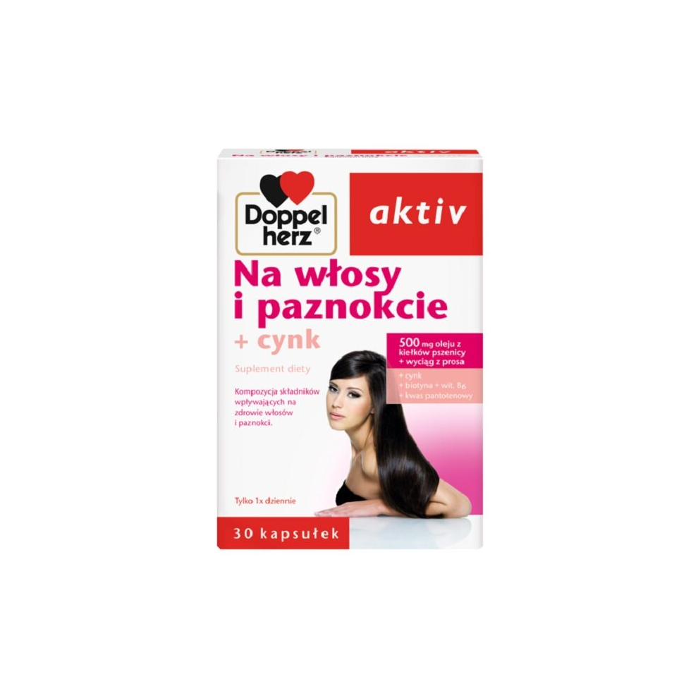 Queisser Doppelherz Aktiv For Hair And Nails Plus Zinc, 30 Capsules