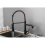 Kitchen Faucet Black with Rose Gold Multifunctional Hot and Cold Sink American Spring Faucet Vegetable With LED Faucet 6