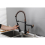 Kitchen Faucet Black with Rose Gold Multifunctional Hot and Cold Sink American Spring Faucet Vegetable With LED Faucet 8