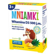 Mniamki Vitamin D3 500 IU, over 3 years, pineapple flavor, 60 lozenges