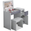 (Black Marble) Dressing Table with Flip Up Mirror and Stool, Vanity Makeup Table Drawers Storage Unit Cosmetic Bedroo 12
