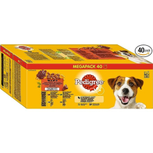 Pedigree Mixed Selection in Jelly 40 Pouches Adult Wet Dog Food Megapack 100g (Pack of 40)