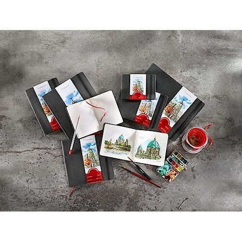 10628811 Watercolour Book - A5 200 gsm 30 Sheets - Landscape, White 2