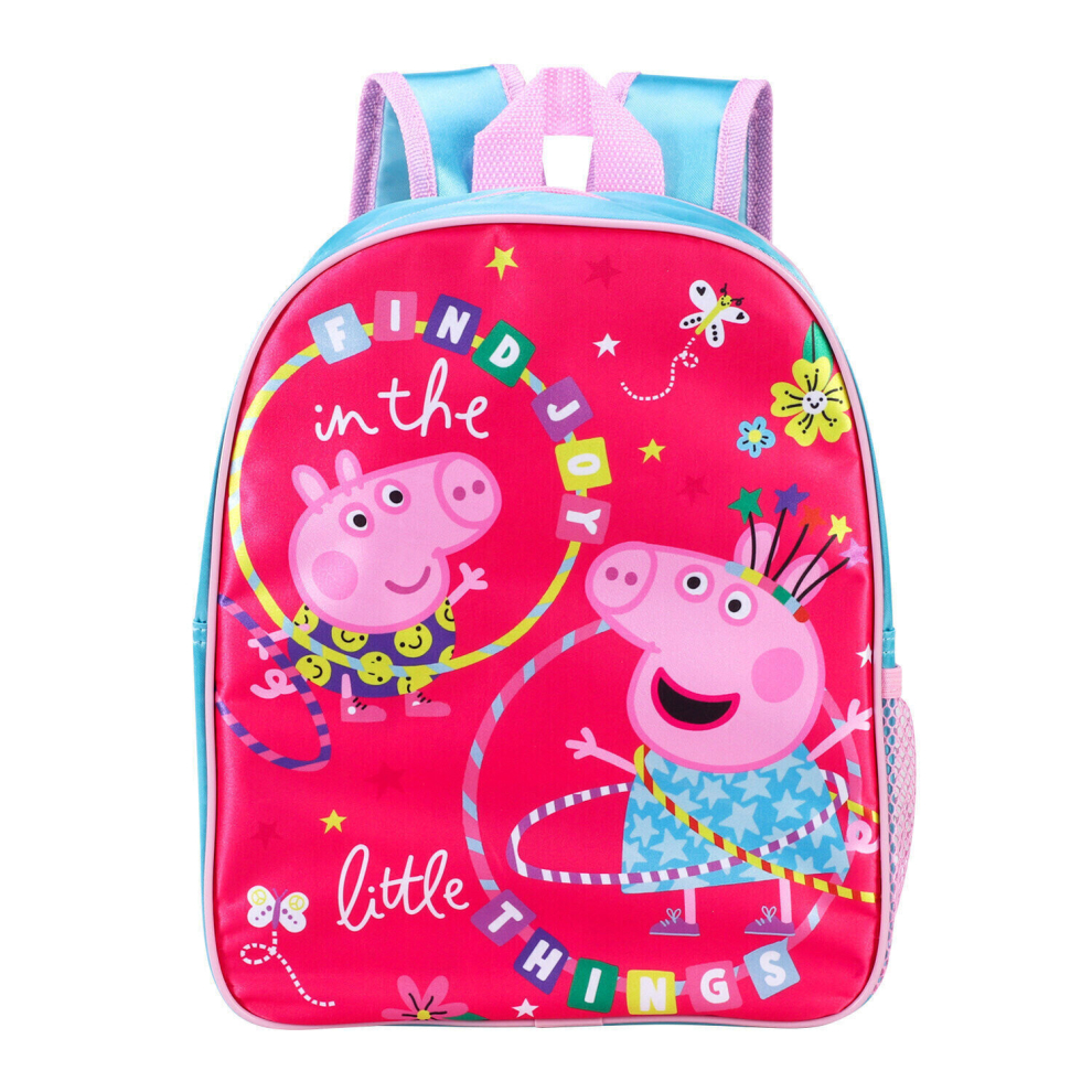 (Peppa Find Joy) Boys Girls Kids Backpack Official Character Rucksack Junior Toddlers School Bag