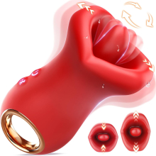 3-in-1 Mouth-Shaped Vibrator for Women — Lip Kiss, 10 Tongue-Licking Modes & 360 Tongue Stir, Waterproof Silicone, USB Rechargeable