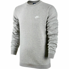 (Grey, Large) Nike Mens Club Crew Neck Sweatshirt Jumper