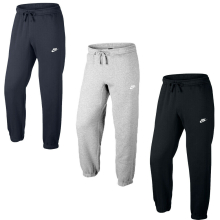 (Grey, XL) Nike Mens Club Joggers Fleece Trousers Gym