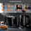 GEEPAS (Black) Geepas 1.7L Electric Kettle & 2 Slice Toaster Set 2