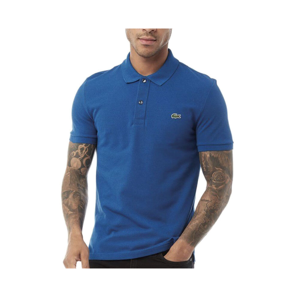 Lacoste (, S) Mens Polo Shirts Sports Golf Tee Blue
