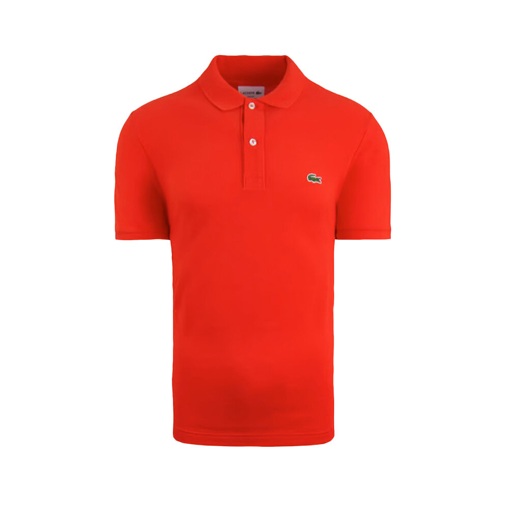 (Red, M) Lacoste Mens Polo Shirts Sports GolfÂ Tee