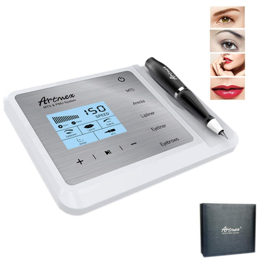 Digital Permanent Makeup Tattoo Machine Artmex V9 Eyebrow Lip Eyeliner Professional  Makeup Machine MTS PMU Microblading Pen Rotary Pen LCD Display 