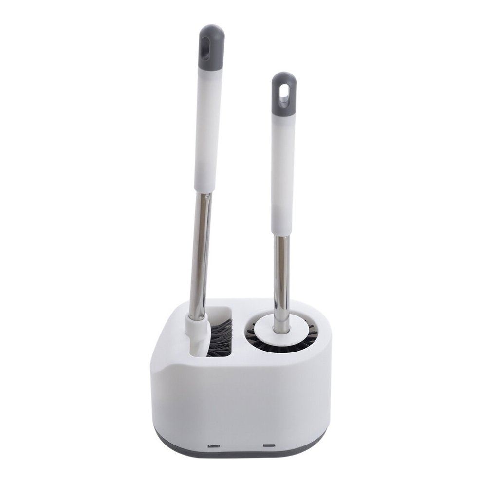 Toilet Bowl Silicone and Nylon Brushes Combo Set