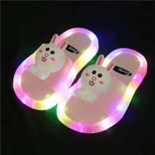 (As shown, 32-33(Insole 18.5CM)) Children‘s Boys Girls Slippers Cartoon Animals Prints Shoes Lighted Fashion Cute Shoes Bathroom Slippers Flat Heels
