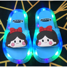 (As shown, 34-35(Insole 19.5CM)) Children‘s Boys Girls Slippers Cartoon Animals Prints Shoes Lighted Fashion Cute Shoes Bathroom Slippers Flat Heels