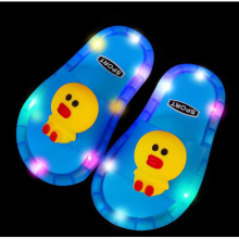 (As shown, 30-31(Insole 17.5CM)) Children‘s Boys Girls Slippers Cartoon Animals Prints Shoes Lighted Fashion Cute Shoes Bathroom Slippers Flat Heels