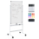 Casart Double-Sided Magnetic Rolling Erase Board Mobile Whiteboard AdjustableW/ Marker 1