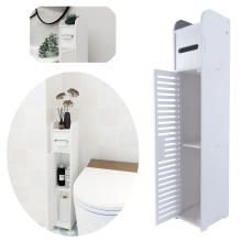 Corner Shelf Side Storage Organizer for Toilet Paper Storage Waterproof with 2 Shelves For Home Office Bathroom Furniture For Small Space and Corner