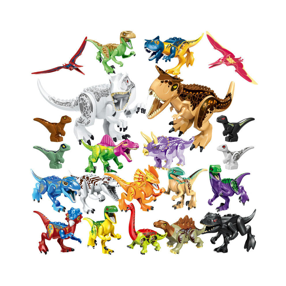 Photos - Construction Toy  22PCS Dinosaur Building Blocks Set Bull Dragon Pterosaur Triceratops Building Block Toy(Set A)