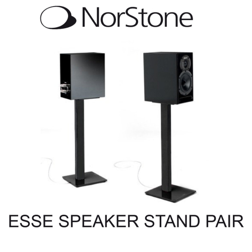 Norstone ESSE Pair of Speaker Stands 61cm Black/Black