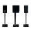 Norstone ESSE Pair of Speaker Stands 61cm Black/Black 4