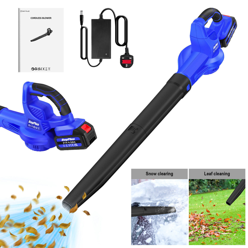 Leaf Blower Cordless Garden Blower with 4.0Ah Battery Lightweigth for Dust Snow Leaf