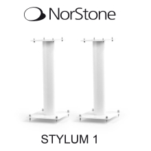 Norstone Stylum1 Satin White 50cm Pair of Speaker Stands