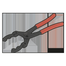 SEALEY - AK6417 Swivel Jaw Filter Pliers 57-120mm