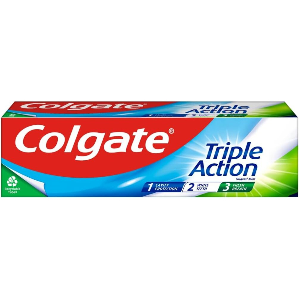 Colgate Triple Action Anticavity Toothpaste, Mint Freshness 75ml