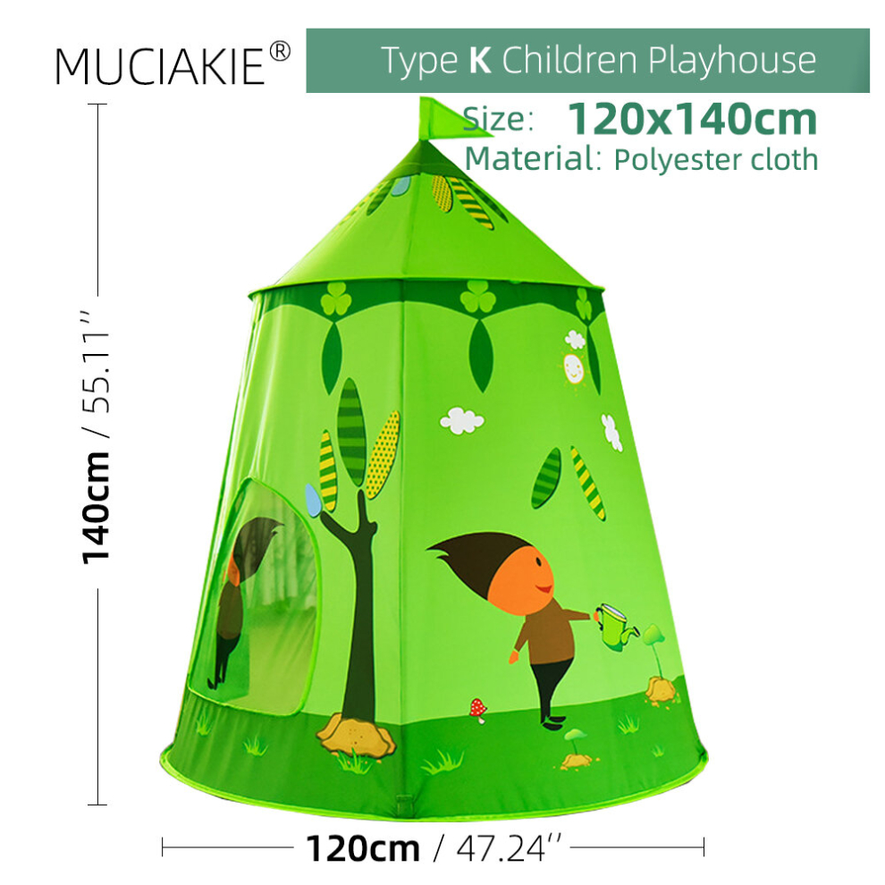 (K) 24 Types Children Playhouses Kids Indoor Outdoor Play Tents Portable Foldable Princess Prince Castle Gift Courtyard Garden House-image-OPC-PD8FQ6T-NEW