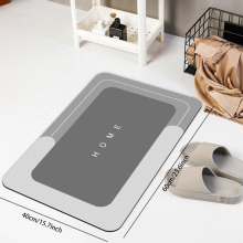 1pc Soft Diatom Mud Kitchen Floor Mat Non slip Oilproof Waterproof Floor Mat Kitchen Mat Dirt Resistant Floor Mat Household Washable Kitchen Door Mat