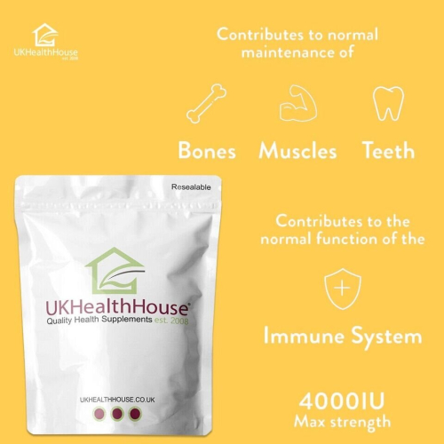 Vitamin D 4000IU Tablets | 30 Vitamin D3 Supplements | High Strength 2