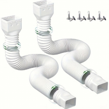 2pcs Flexible Extendable Drain Downspout Extender Down Spout Drain Extensions