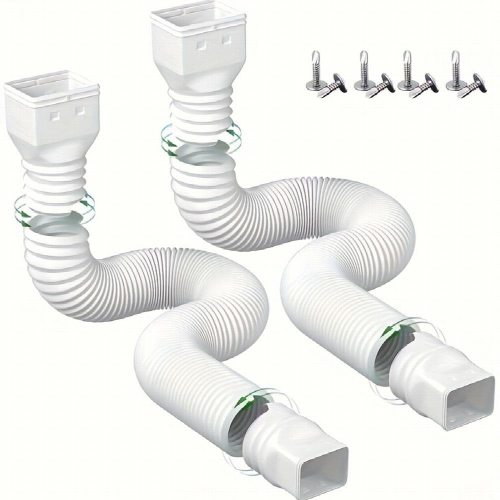 2pcs Flexible Extendable Drain Downspout Extender Down Spout Drain Extensions