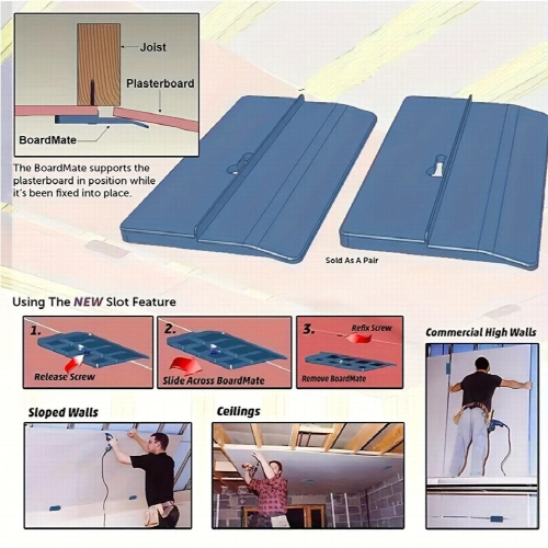 2pcs Woodworking Ceiling Installation Aid Plate Plaster Plate Fixed Installation Ceiling Positioning Renovation Tools 1