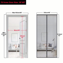 1pc Heavy Duty Magnetic Screen Door With Pet Friendly Retractable Mesh Keep The Bugs Out