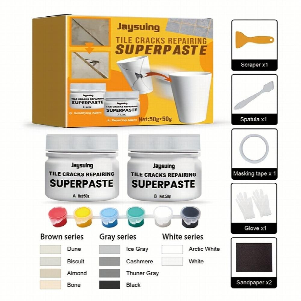 1Pc Colorful Tile Repair Paste Toilet Marble Floor Tile Filling Pit Repair Crack Filling Hole Adhesive Paste 885680855030